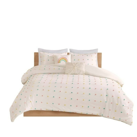 Gracie Mills Caius Playful Elegance Cotton Jacquard Pom Pom Comforter Collection - GRACE-13235