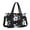 Black, variant on Mosiso 17-17.3 inch USB Port Laptop Tote Bag with Adjustable Top Handle, Hibiscus Polyester Women Briefcase Travel Business Shoulder Bag