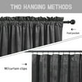 thumbnail image 5 of SMILETIME Dark Grey Velvet Curtains with Rod Pocket Thermal Insulated Soft Privacy Room Darkening Velvet Drapes for Bedroom and Living Room, Set of 2 Panels, 52 x 84 Inches Long, 5 of 7