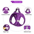 thumbnail image 4 of Set de arnés y correa para perros YIMEIS Reflective Purple XS, 4 of 6