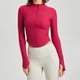 thumbnail image 5 of Top corto elástico alto para mujer, camisas de Yoga de manga larga de LICRA, ropa deportiva, chaqueta de entrenamiento, ropa de gimnasio, traje deportivo, 5 of 5