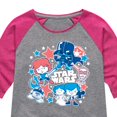 thumbnail image 3 of Star Wars - Americana Stickers - Toddler And Youth Girls Shirt Tail Raglan, 3 of 5