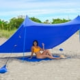 thumbnail image 4 of Red Suricata Blue Family Beach Sun Shade Canopy Tent Sunshade with sand anchors, 4 of 10