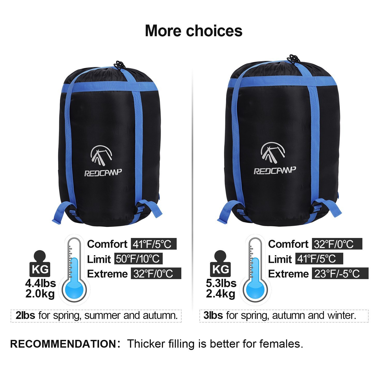 Redcamp Flannel Sleeping Bag for Adults photo 8