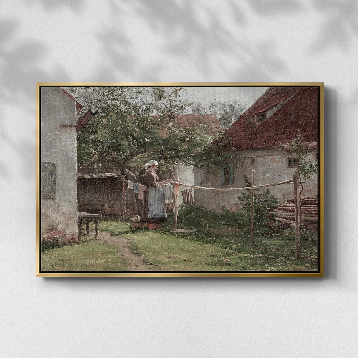 Vintage Landscape-CCCLXII By Wexford Home Framed in Gold Wood Gallery Wrapped Canvas 17 in. x 25 in.