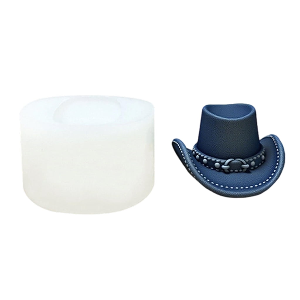 Cowboy Hat Silicone Molds for Epoxy Resin Making Candle Soap Temperature Resistant Easy Demolding Silicone Candle Mould