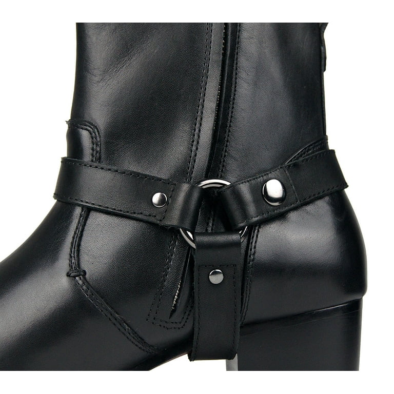 OSSTONE Dress Boots Chelsea Designer Boots for Men Zipper-up