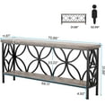 thumbnail image 2 of Tribesigns 70.9" Narrow Console Table, Industrial Long Sofa Table Behind Couch for Entryway, Rustic Brown, 2 of 5