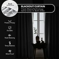 thumbnail image 7 of Deconovo Thermal Insulated Blackout Curtains with Back Tab and Rod Pocket, Room Darkening Drapes, Light Silver Gray, Set of 2, 38"x84", 7 of 7