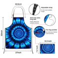 thumbnail image 3 of Blue Tie Dye Spiral Pattern Apron-Garden Aprons for Women with Pockets-Cotton Linen Waterproof Kitchen Cooking Gardening Aprons Adjustable for Kitchen,Cooking,BBQ and Salon 33x27 Inch, 3 of 7