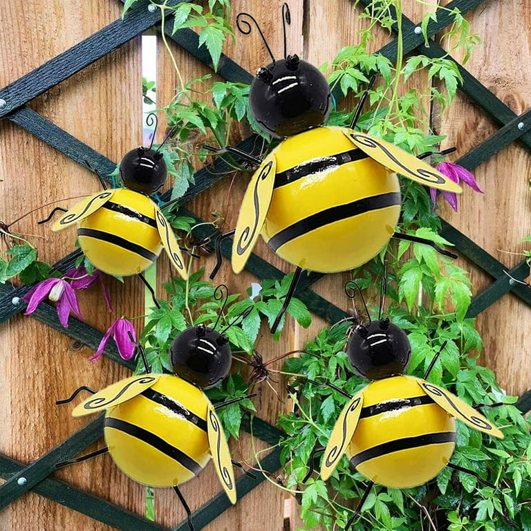 Bumble Bee Hanging Wall Art Garden Decor Honey Bees Outdoor Indoor