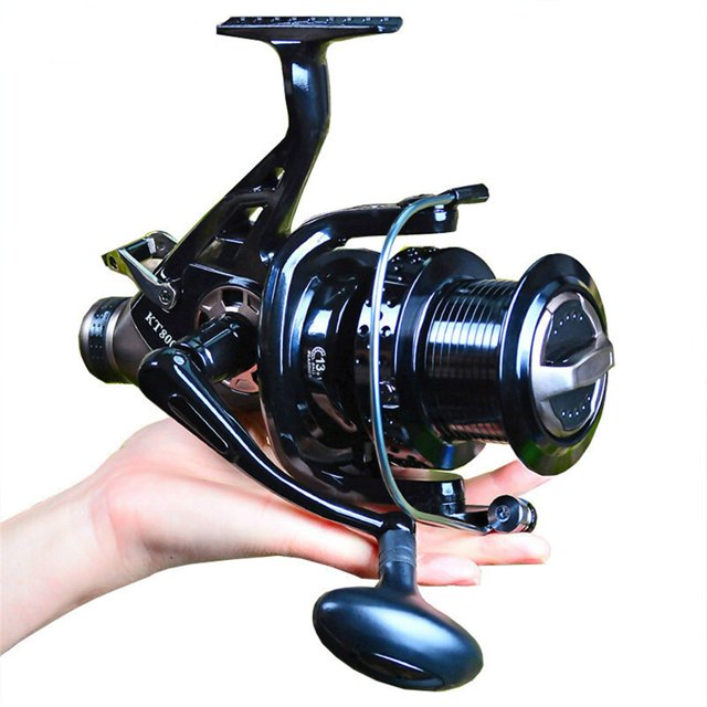 Big Metal Fishing Reel Strong Drag Spinning Reel Carp Reels Trolling ,Rigid Aluminum Skeletal Frame