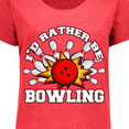 thumbnail image 4 of Inktastic I'd Rather Be Bowling Women's Plus Size T-Shirt, 4 of 5