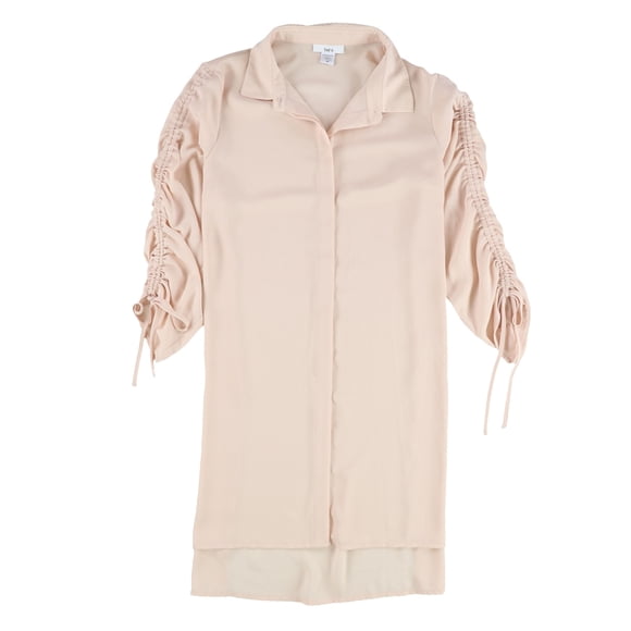 bar III Blouse Tunique Froncée pour Femmes, Rose, Petit