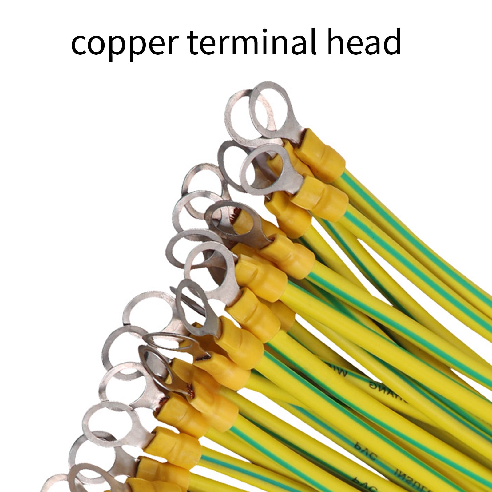 HEMLBOYW Bridge Jumper Yellow Green Grounding Wire Solar Photovoltaic Grounding Wire with 9mm Hole