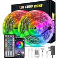 thumbnail image 1 of 20m LED light Bluetooth RGB light LED light strip with 44 key remote control music sync color changing LED mood light strip, 1 of 5