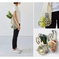 thumbnail image 3 of CCF Mesh Produce Bags, 5pcs Reusable Grocery Bag Washable Farmers Market Shopping Bag with Long Handle for Vegetables Fruit, 3 of 10