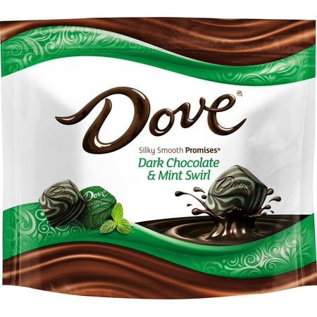 Dark Chocolate Glaze - (4 Pack) Dove Promises, Dark Chocolate Mint Swirl Candy, 7.61 Oz