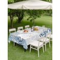 thumbnail image 4 of Outdoor Tablecloth with Umbrella Hole for Patio/Picnic/Party/Camping, Blue Beige Coastal Waterproof Table Cloth Rectangle Table Cover Washable, Grey Navy Blue Coral Starfish Nautical (54"x 80"), 4 of 9