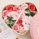 thumbnail image 1 of Rosa De Jabón Caja De Regalo Con Forma De Corazón De San Valentín Para Bodas Con Ramo De Jabón De Rosas Artificiales (Rosa), 1 of 3