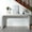 Antique grey white+Antique White+Off White, variant on 59in Black Wood Console Table | Versatile for Decor, Sofa, or Writing | Made of Wood with Beaded Trim | Fits Well in Small Apartments