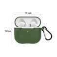 thumbnail image 4 of Funda De Silicona Compatible Con Airpods 3 2021, Funda Protectora Completa Para Auriculares Inalámbricos, Funda A Prueba De Golpes Con Mosquetón Yuarrent EL017876-08, 4 of 5