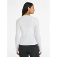 thumbnail image 3 of Avia Women's and Women's Plus Rib Seamed Long Sleeve Tee, Sizes XS-4X, 3 of 5