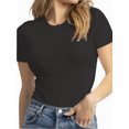thumbnail image 5 of Short Sleeve Shirts for Women Basic Women' T-Shirts Trendy Stretchy Lightweight Summer Casual Tops, 5 of 6