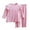 Pink, variant on Huowey Kids Girls Soft Comfy Long Sleeve Solid Color Sleepwear Spring Summer Pajamas 2Pcs Set Trendy Pjs, 7-8 Years