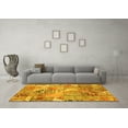 thumbnail image 3 of Ahgly Company Indoor Round Patchwork Yellow Transitional Area Rugs, 7' Round, 3 of 4