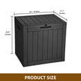 thumbnail image 2 of Uforic 30 Gallon Outdoor Storage Box, Weatherproof Lockable Resin Deck Box for Patio Furniture, Pool Accessories, Garden Tools and Supplies, Black, 2 of 9