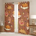 thumbnail image 2 of Homewish Brown Capybara Black Out Curtains For Kids Boys Girls,Kawaii Animal Curtains Pack of 2 (42x63 Each),Donuts Dessert Flowers Strawberry Bedroom Curtains,Lightweight Room Decor, 2 of 6