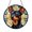 Acrylic 3.5 Inch, variant on Miniature Pinscher Dog Stained Glass Suncatcher Round Style with Warm Color Pattern, Decorative Window Accent for Home Decor, Animal Lover Display
