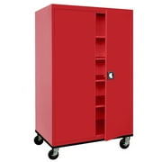Sandusky Lee 46"W x 24"D x 78"H 5-Shelf Transport Mobile Storage Cabinet