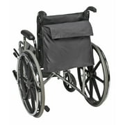 DMI Wheelchair Bag Provides Storage Area with Easy Access Pouch and Pockets, Flexible Straps Allow for Easy Install, Black