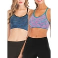 thumbnail image 1 of YouLoveIt Women Sports Bra, 2 pack Women Ladies Sports Bra Crop Tops Sexy Beauty Back Sports Bra Workout Sports Bras Cross Back Padded Sports Bras Yoga Bra with Removable Cups, 1 of 7