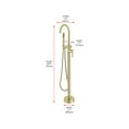 thumbnail image 2 of Elegant Lighting Steven Floor Mounted Roman Tub Faucet With Handshower In Brushed Gold, 2 of 10