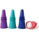 thumbnail image 1 of 4 packs of multi-color silicone wine bottle stoppers, reusable wine bottle stoppers, 1 of 5
