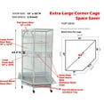 thumbnail image 3 of EXTRA SPACIOUS Deluxe Corner Flight Bird Parrot Breeding Cage 1/2-inch Bar Spacing With Around Metal Seed Skirts for Cockatiel Parakeet Budgies Aviary Canary Lovebird Finch, 3 of 6