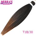 thumbnail image 1 of Mirra's Mirror-extensiones de cabello trenzado Ombre, trenzas sintéticas fáciles, Morado, marrón, rojo, Afro Jumbo, 20 "/26", 1 of 4