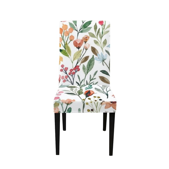 Vintage floral Waterproof Dining Room Chair Covers, Super Fit Stretch Jacquard Parson Chairs Slipcovers Removable Washable Chair Seat Protectors for Home, Kitchen, Banquet ONE SIZE