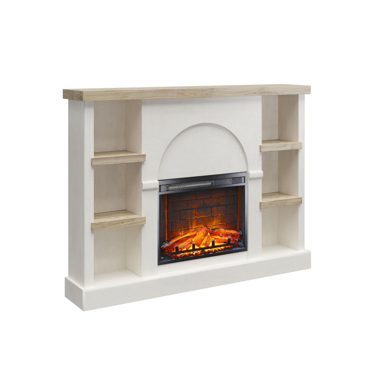 Mr. Kate Winston Fireplace Mantel with Built-in Bookshelves