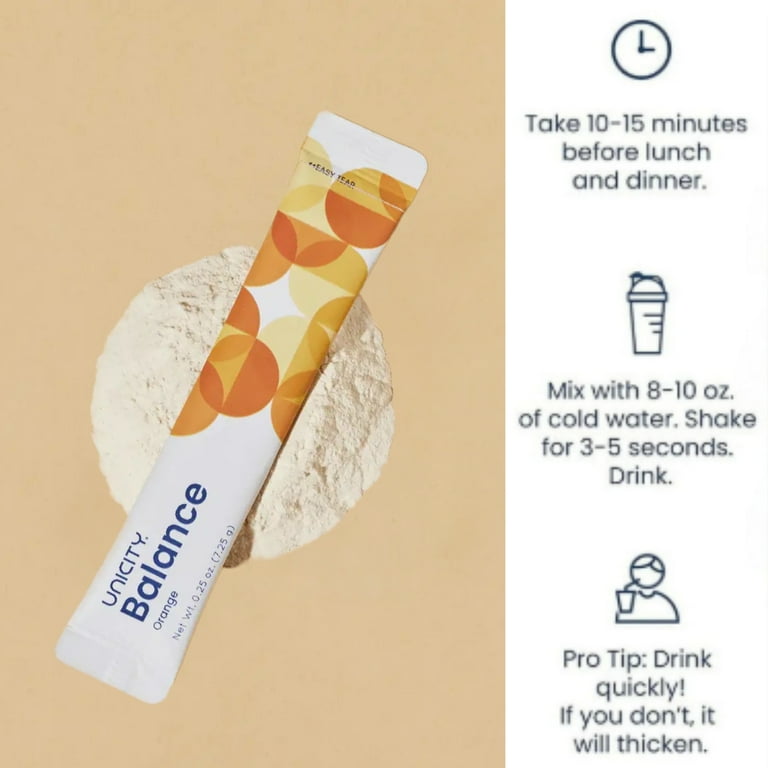 Unicity Balance Booster Pack, Orange Flavor, 60 Aloe Vera Stick