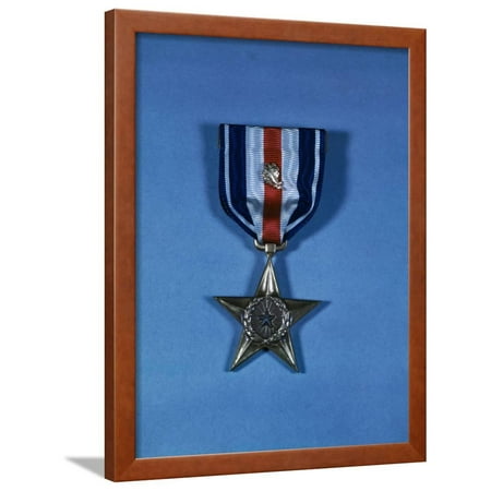  Silver  Star Medal Framed Print Wall Art  Walmart  com