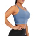 thumbnail image 3 of LELINTA Women's Sexy Crisscross Back Workout Running Support Sports Bras Seamless Stretch Bra Spaghetti Strap Yoga Bras with Removable Paddeds, 3 Styles 10+Colors, XS-XL, 3 of 6