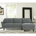 thumbnail image 2 of LifeStyle Solutions Sectionnel Hayworth avec Accoudoirs Roulés en Gris, 2 of 10