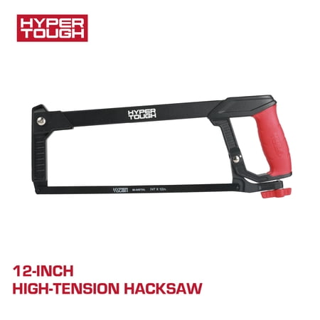 Hyper Tough 12-inch High Tension Hacksaw with Onboard Blade Storage