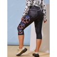 thumbnail image 4 of Talla grande 3D Skull bandera americana Imprimir Capri Leggings Rosegal Leggings de talla grande, 4 of 5
