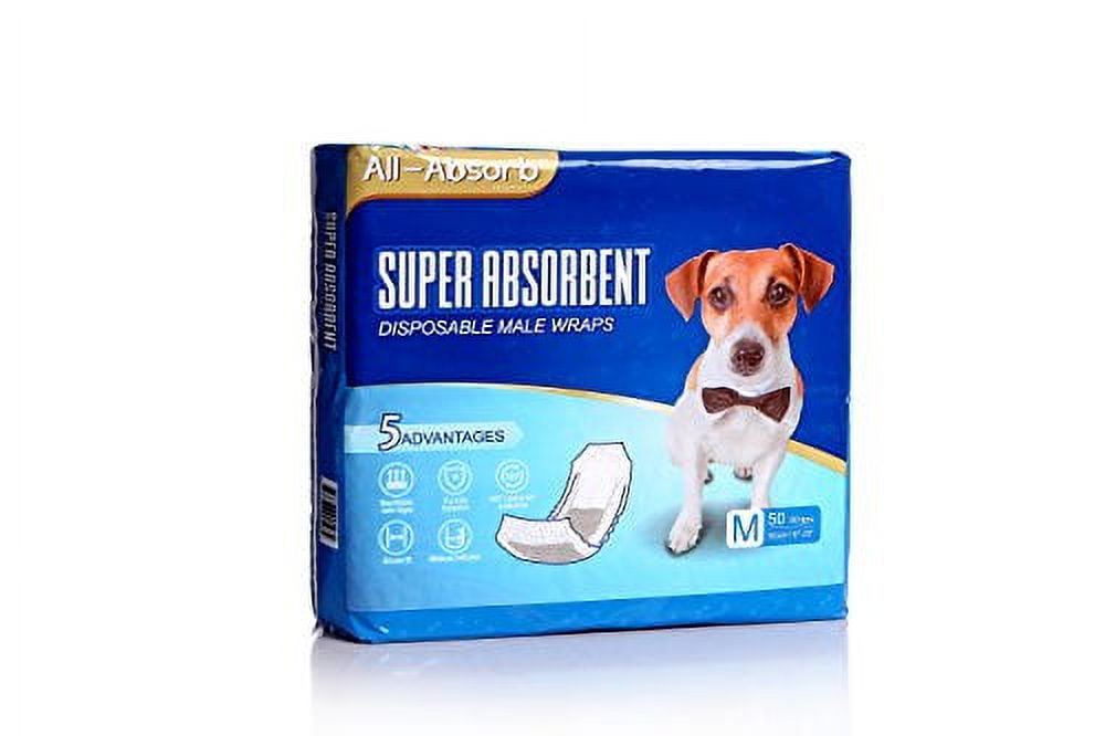Honey Care All-Absorb Incontinence Wraps for Small Male Dogs