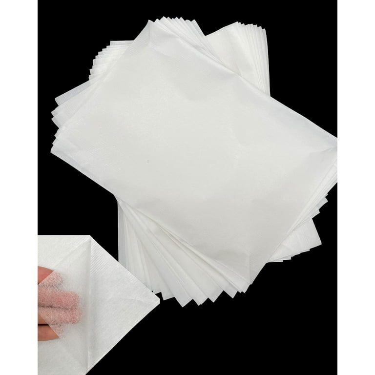 Medium Weight Fusible Bonding Web: 20 Sheets (8 x 12) Fusible Webbing for  Fabric Applique DIY Crafts Supplies 